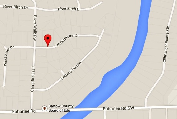 Approximate location of shooting.  Google image.