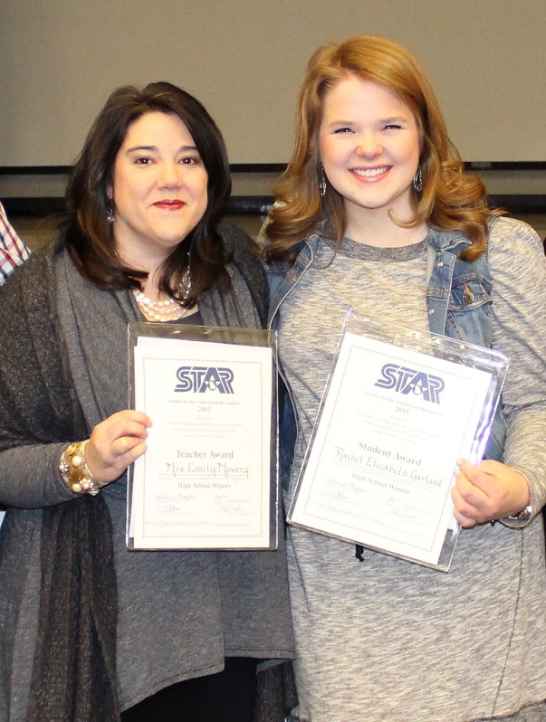 Armuchee High's Rachel Garland and STAR teacher Emily Mowery