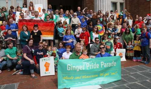 Last year's Ginger Pride Parade in downtown Rome that celebrates red-heads. (Facebook photo)