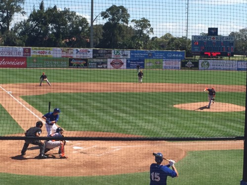 Colin McHugh on mound for Houston Astros vs. Toronto Blue Jays today in Florida.